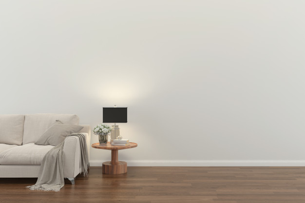living room interior 3d render sofa gray table lamp wood floor wooden wall design texture 35906 725